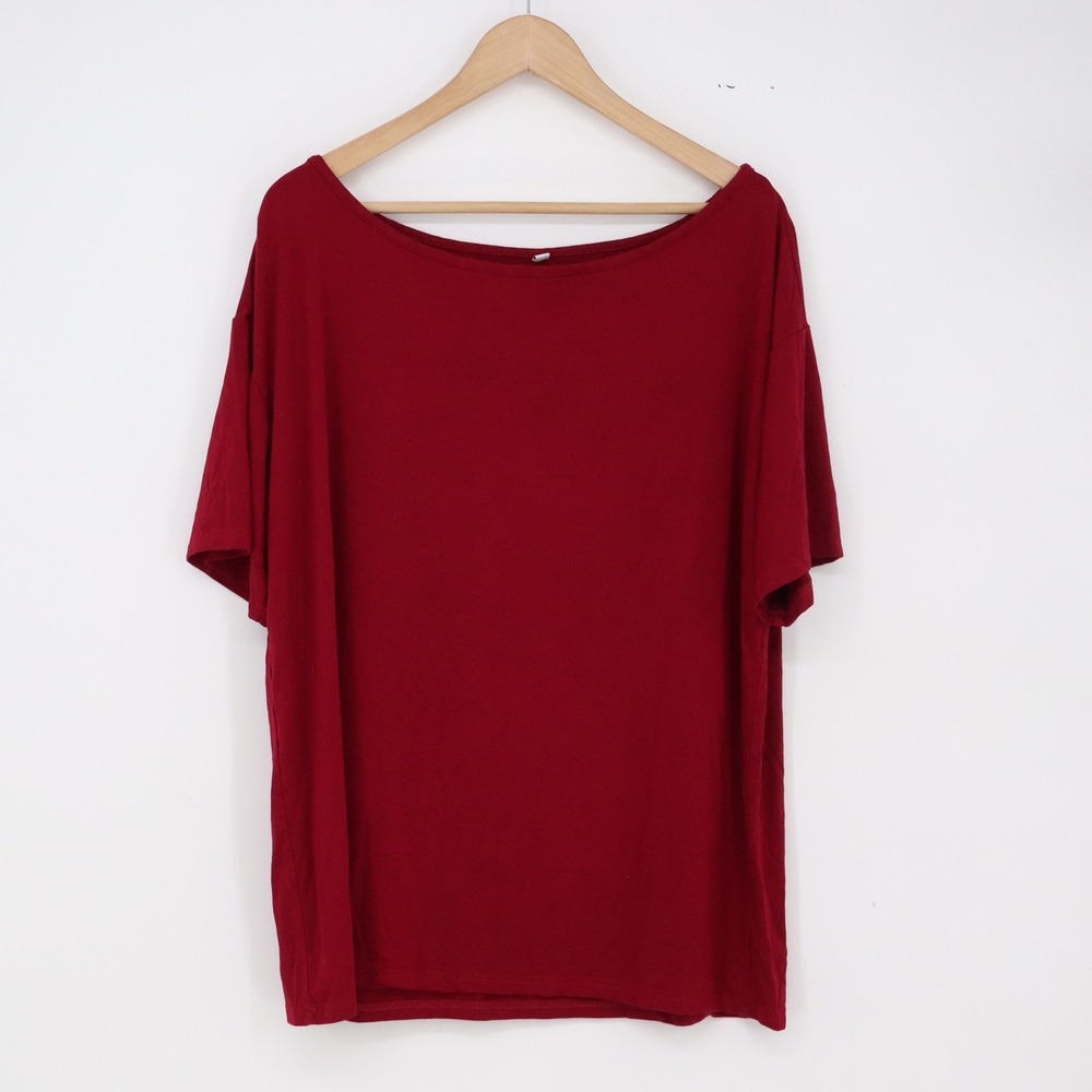 Unbranded 2 Piece Lounge Set Womens S Biker Shorts T-Shirt Burgundy Excellent